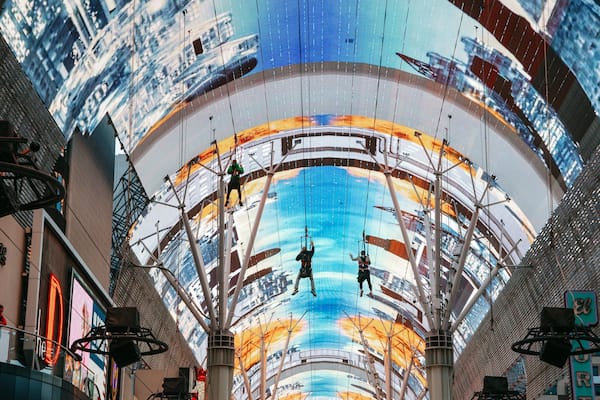 Downtown Las Vegas which includes interior views and zip lining