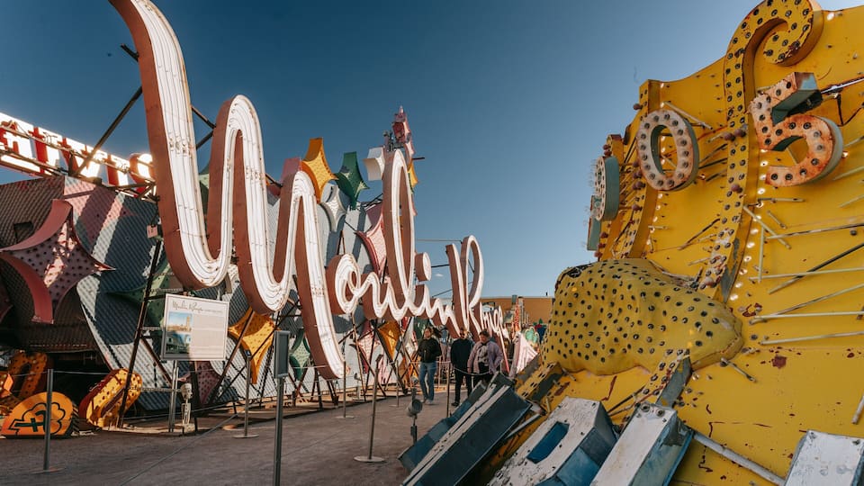 Downtown Las Vegas which includes signage