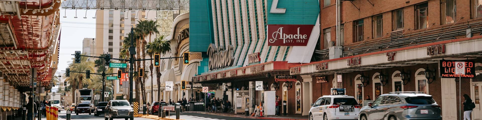 Downtown Las Vegas which includes a city and signage