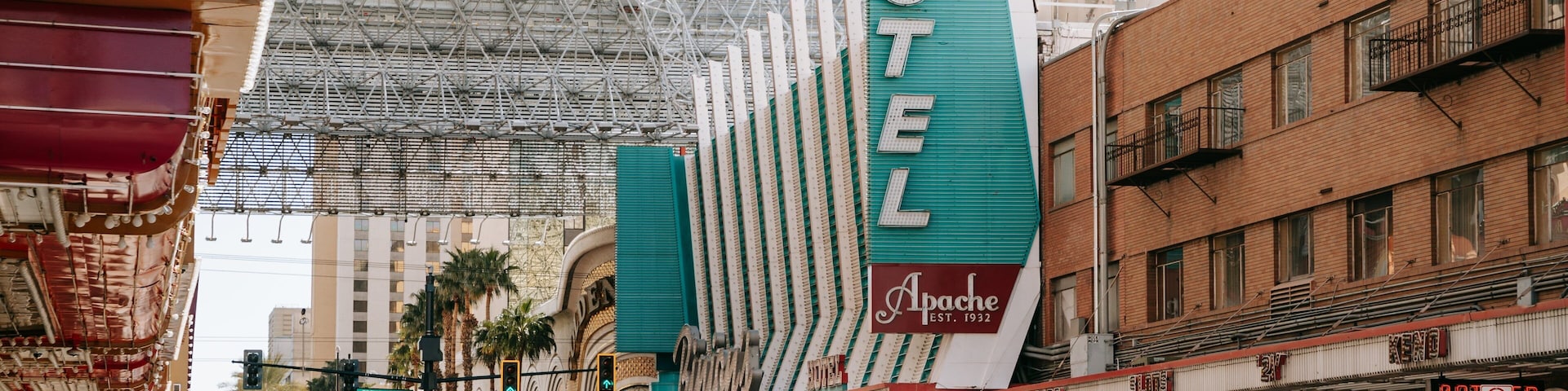 Downtown Las Vegas which includes a city and signage