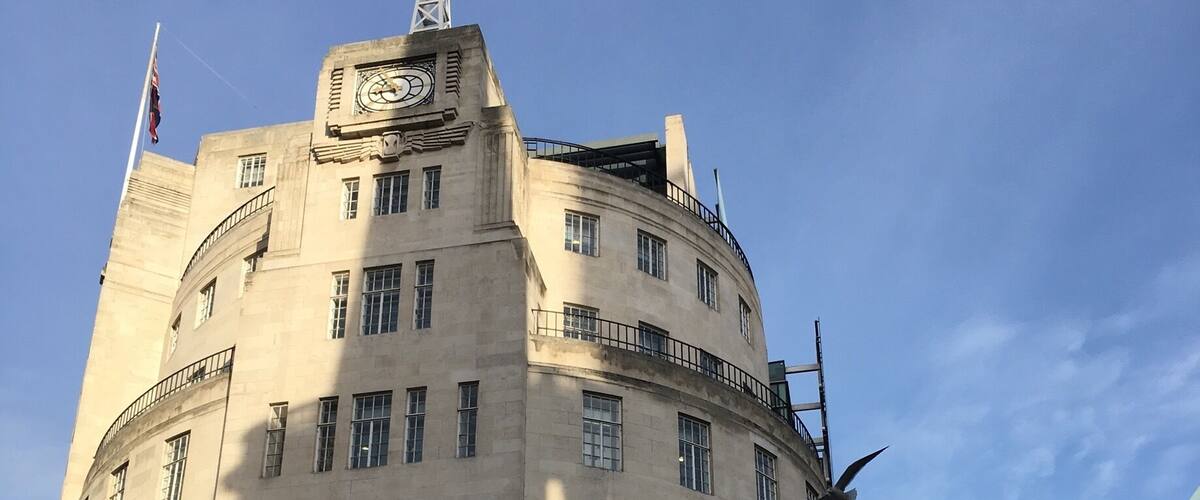 Beautiful HQ of the British Broadcasting Corporation (BBC)
