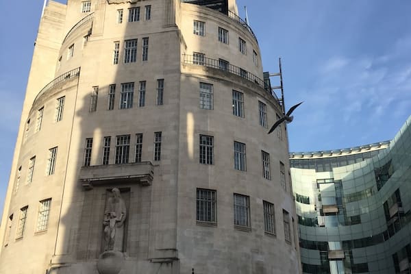 Beautiful HQ of the British Broadcasting Corporation (BBC)