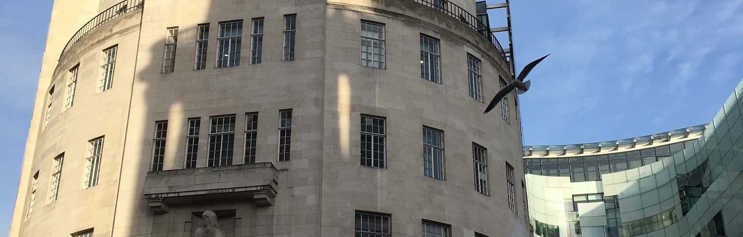 Beautiful HQ of the British Broadcasting Corporation (BBC)