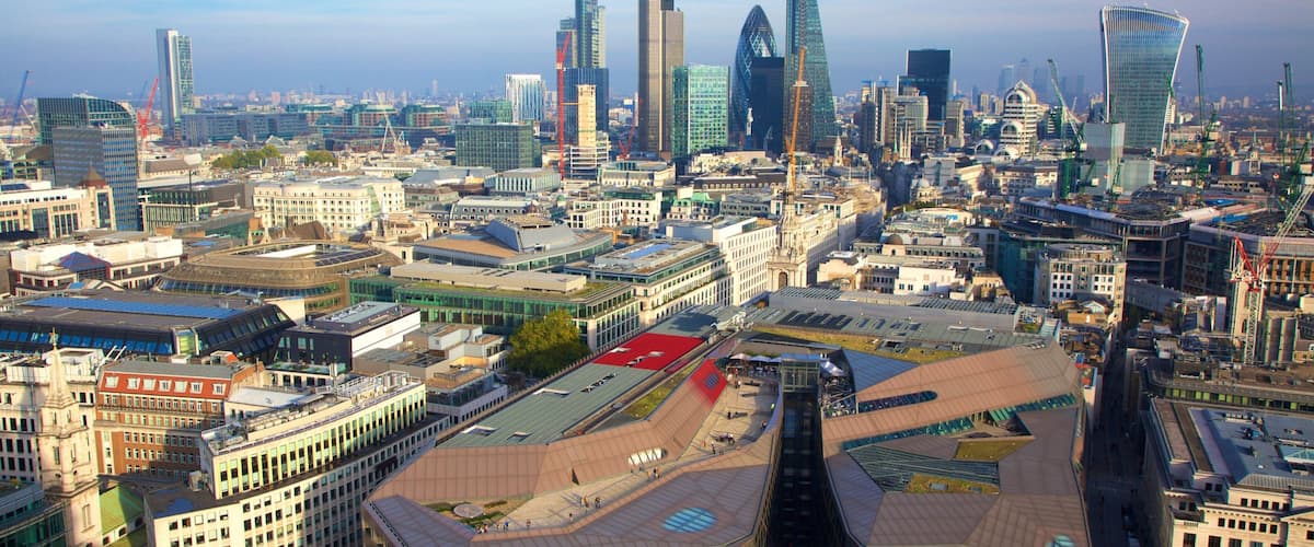 The City of London which includes cbd and a city