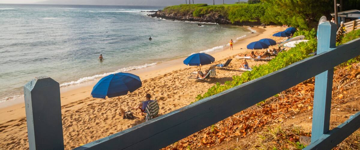 Kapalua featuring general coastal views, tropical scenes and a beach