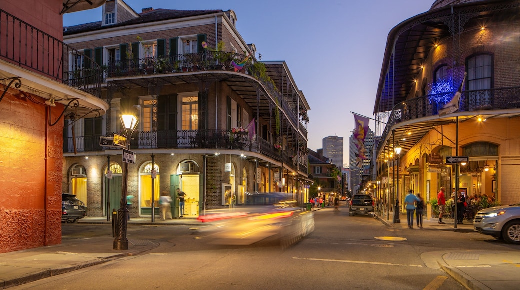 French Quarter showing night scenes and street scenes