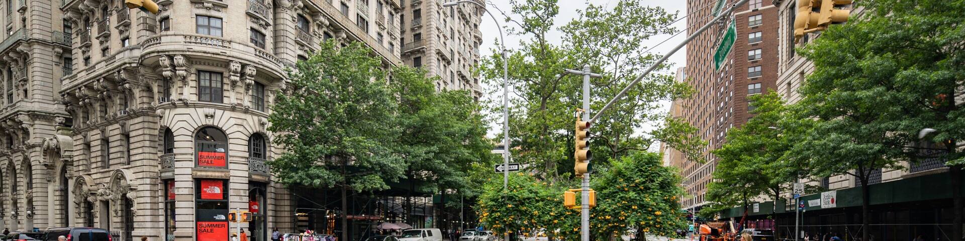 Upper West Side which includes heritage architecture, street scenes and a city