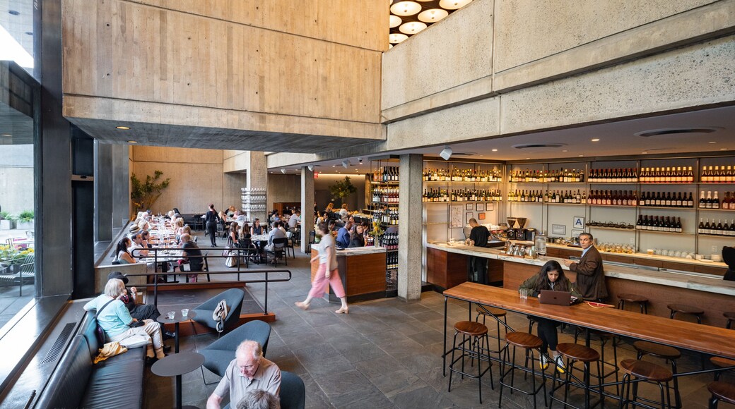 Upper East Side which includes cafe lifestyle and interior views