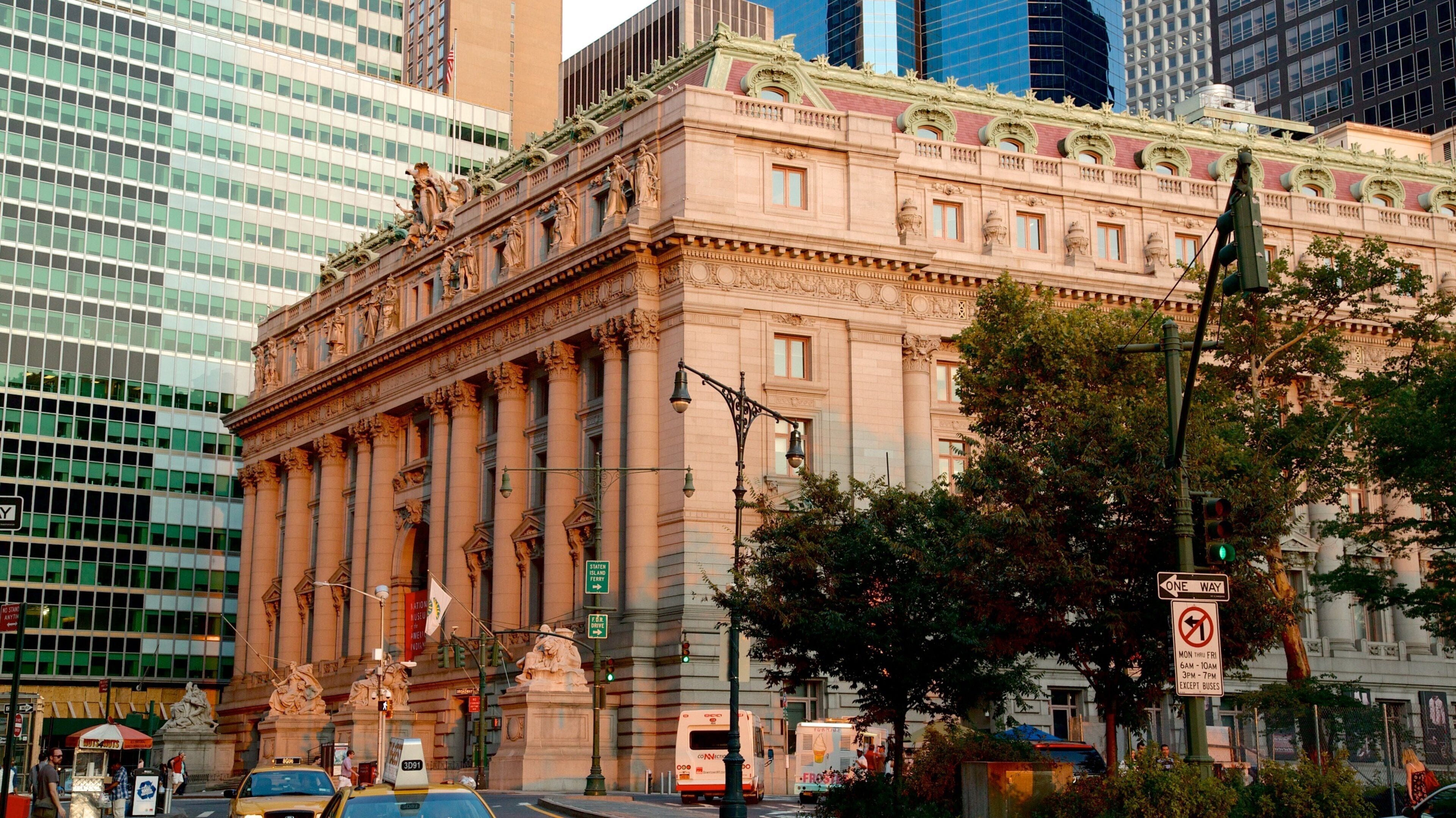 Wall Street - Financial District showing a city