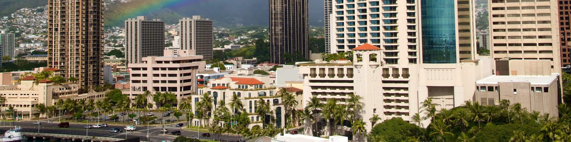 ホノルル ダウンタウン フィーチャー 現代建築, 都市 と スカイライン