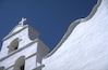 Closeup of the Adobe walls of the historic Mission De Alcala San Diego California