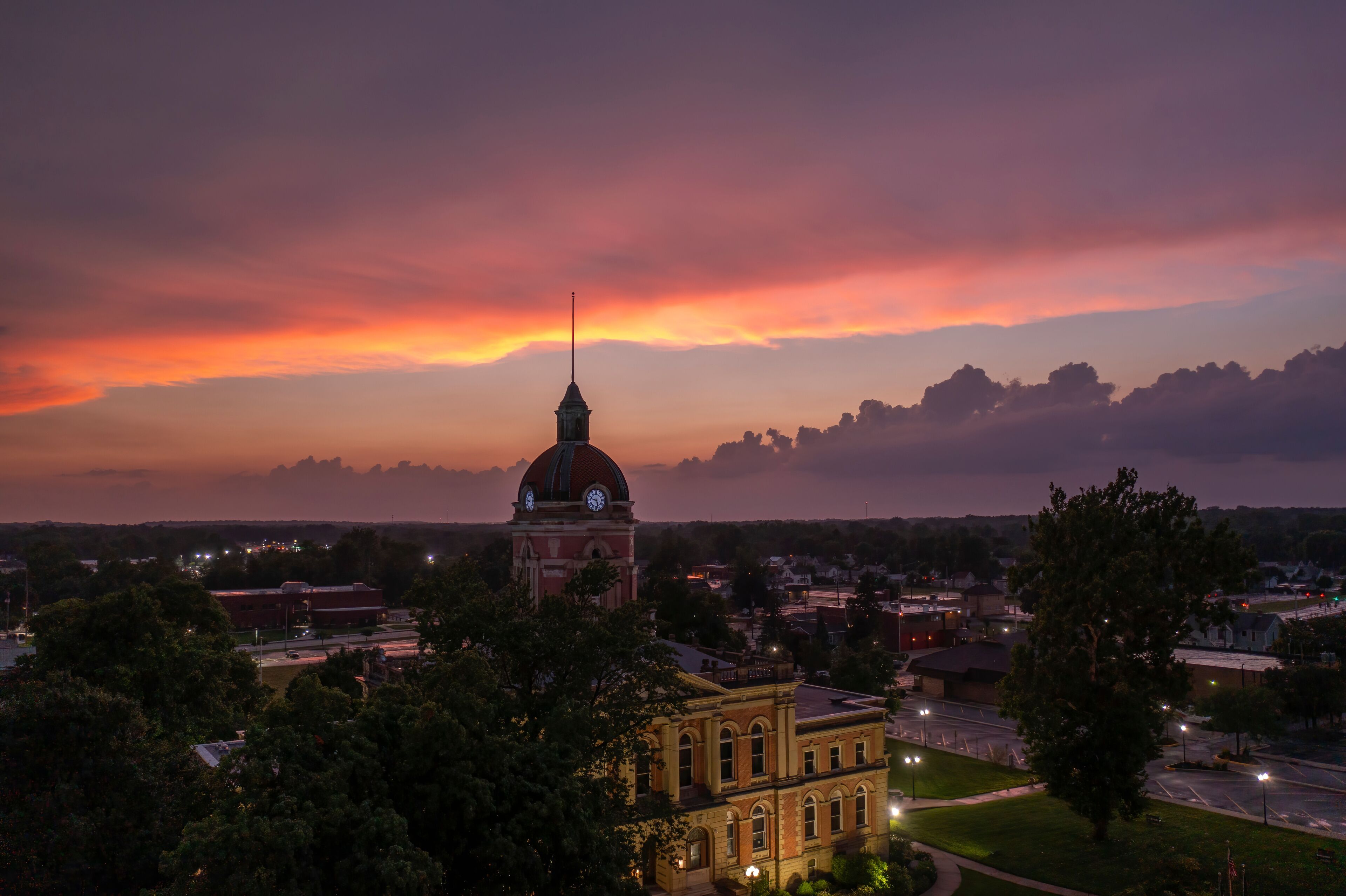 Courthouse at night