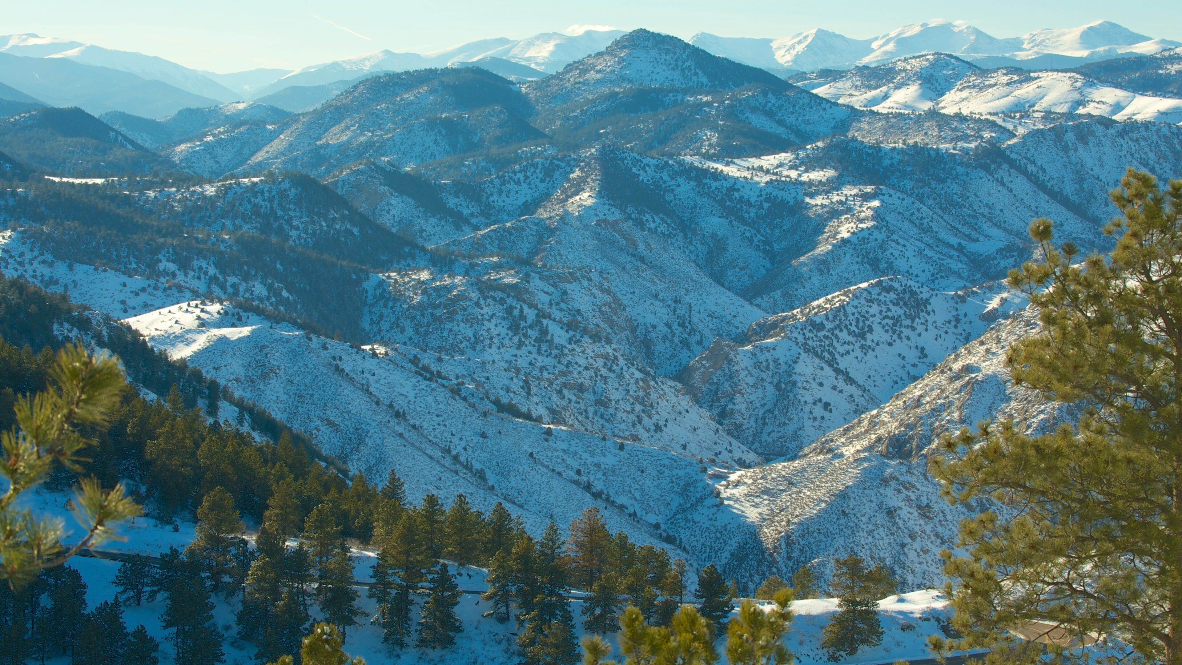 Golden showing snow, landscape views and mountains