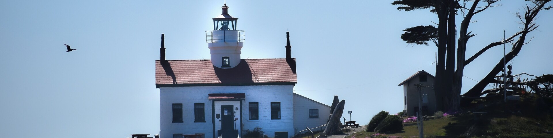 I was able to get a shot of the lighthouse just before the sun went down. #Adventure