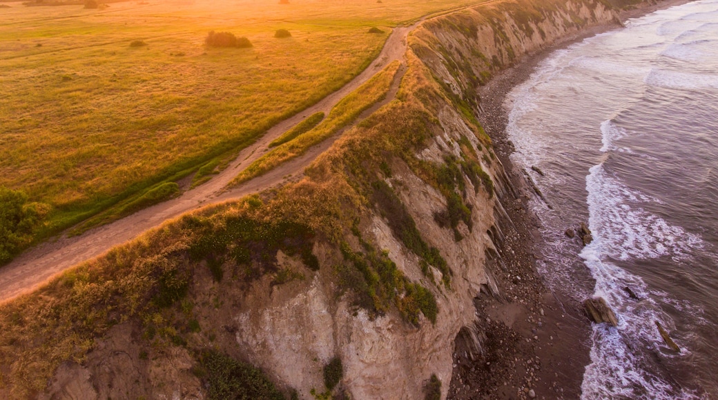 Ellwood Mesa Coastal Trail runs along the ocean bluffs, Ellwood Mesa, Goleta, California