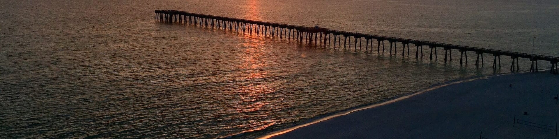 Beautiful sunset over the Gulf.