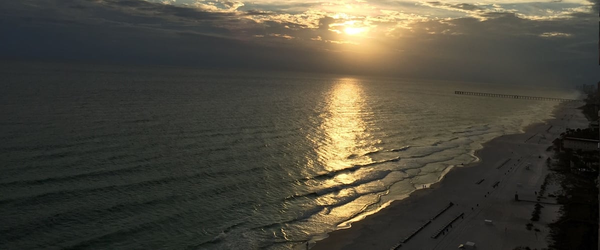 Sunset from PCB, the place to go for some action.