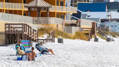 Panama City Beach which includes general coastal views, a coastal town and a sandy beach