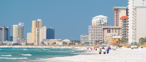 Panama City Beach featuring a sandy beach, general coastal views and a coastal town