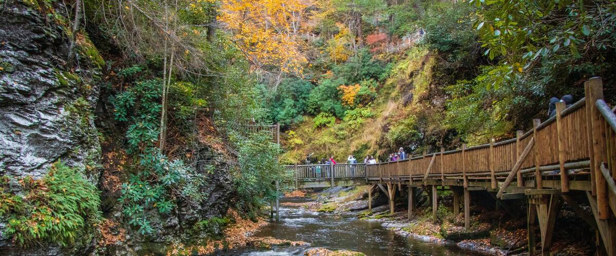 Bushkill Falls in the fall