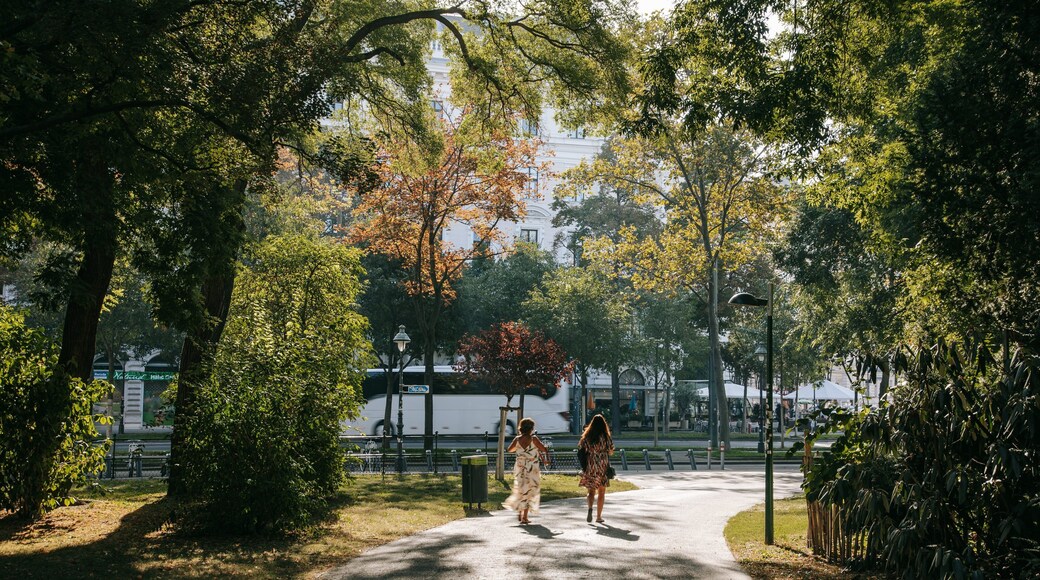 Rathauspark which includes a garden as well as a couple