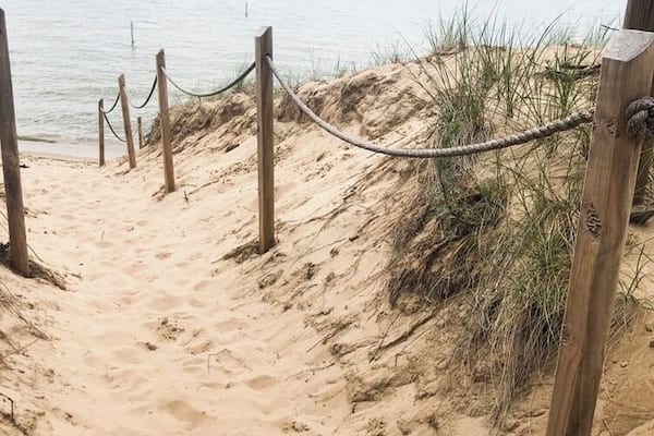 A short hike to the beach.