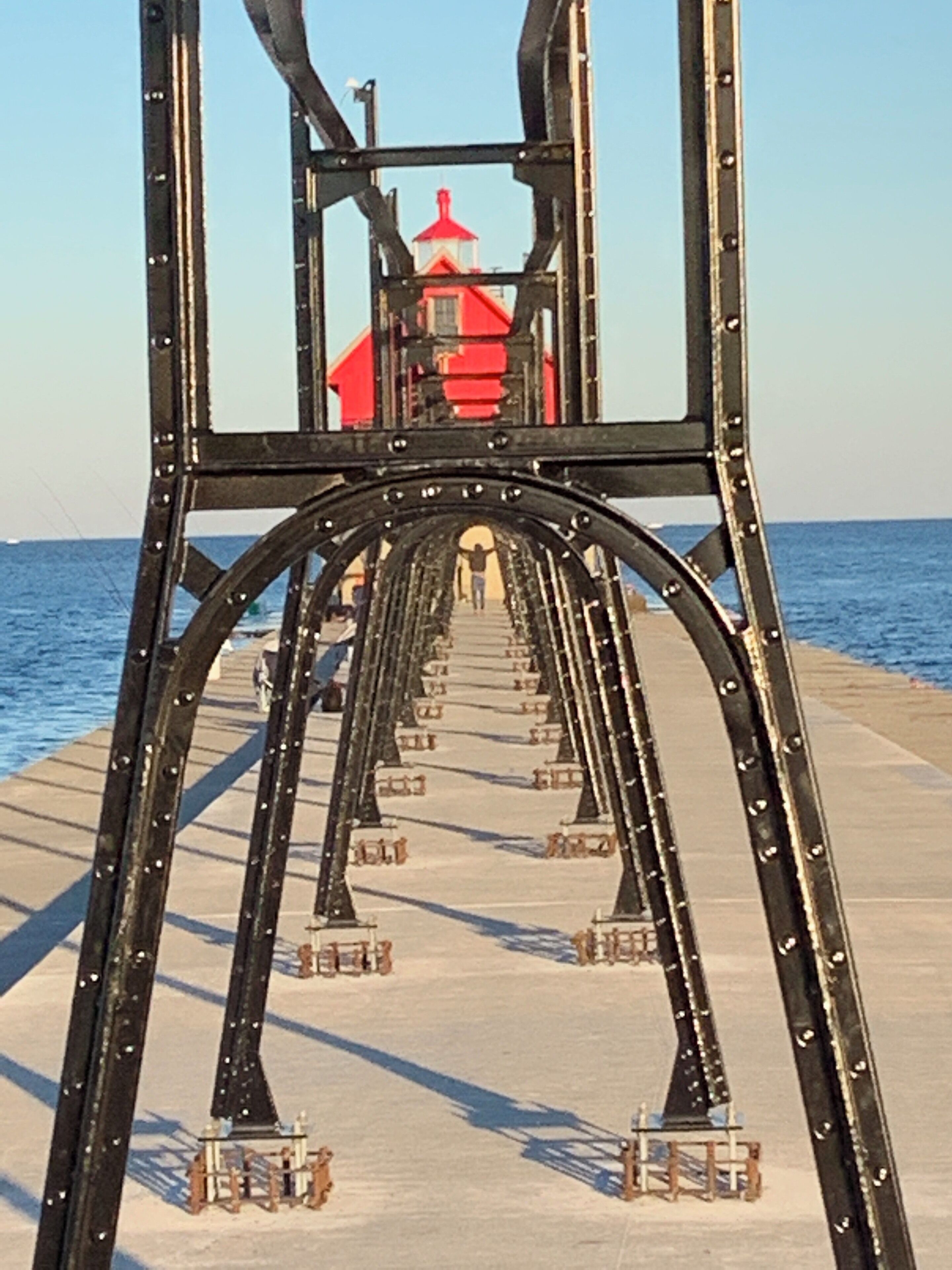 I have been walking this Pier at the State Park since I was a little girl. When I was young, you could walk on top of this catwalk. It is now being restored to full use.