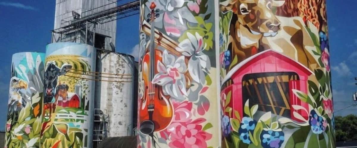 Our town just got a whole lot cooler. These grain bins had once been an eyesore but are now beautiful. 
#Trovember