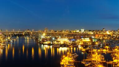 Downtown Vancouver and Granville Bridge panorama