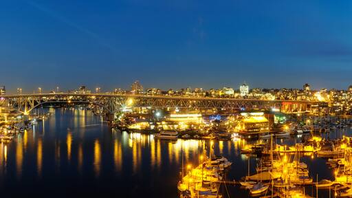 Downtown Vancouver and Granville Bridge panorama
