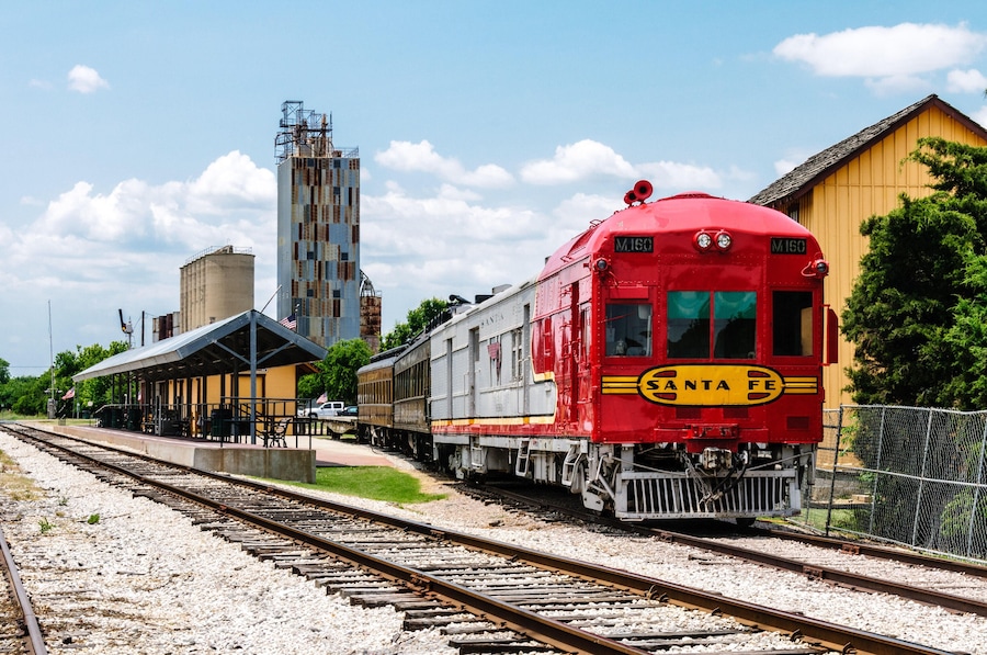 D3T522 Atchison Topeka & Santa Fe M160 Doodlebug, Grapevine Vintage Railroad, Grapevine, Texas