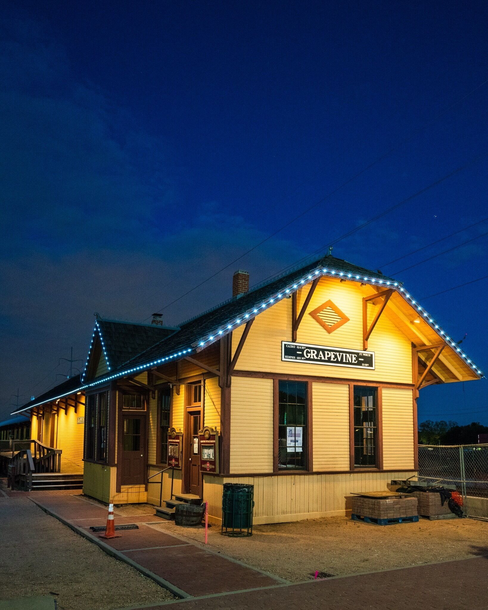 Grapevine Vintage Railway Station in the blue hour  #bvsblue