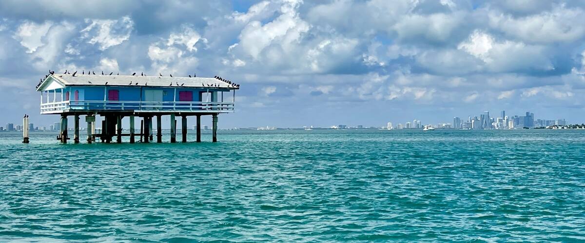 Stiltsville in Biscayne Bay in Miami, Florida
