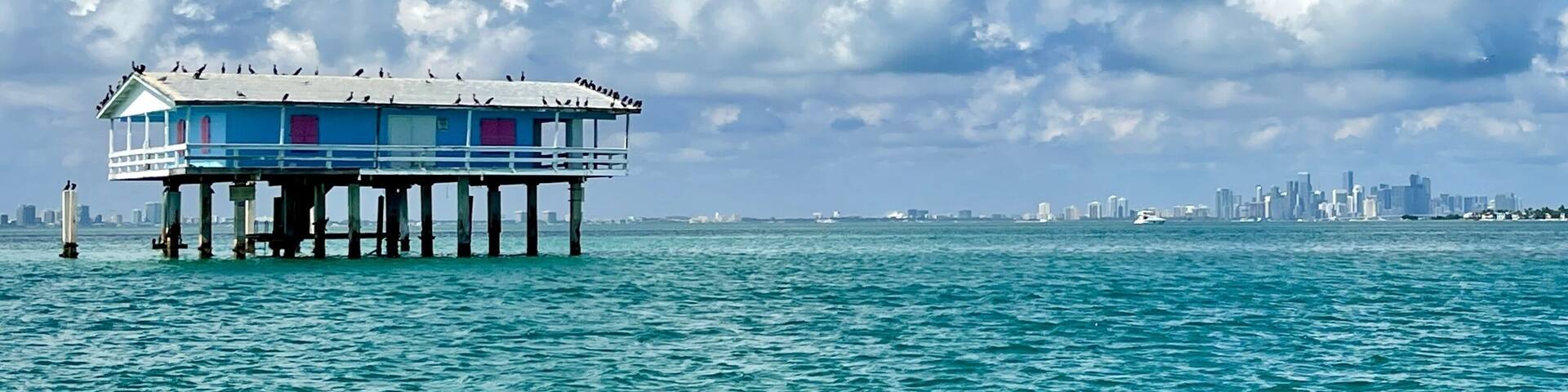 Stiltsville in Biscayne Bay in Miami, Florida