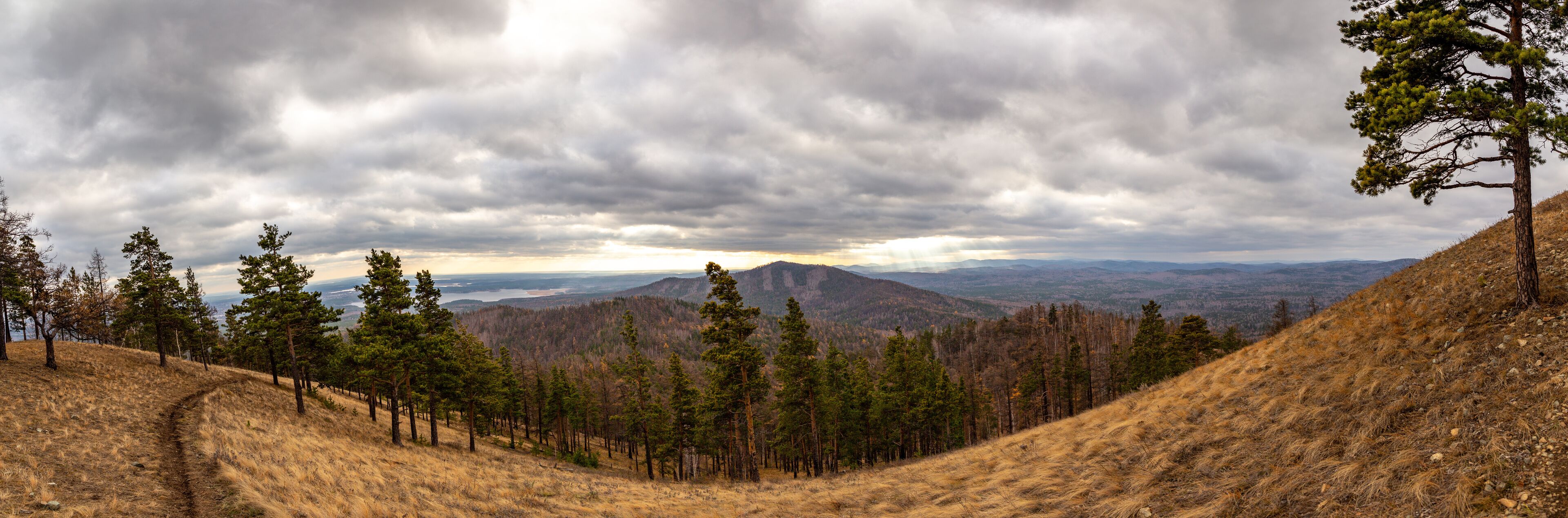 Beautiful view from Egoza mountain, Chelyabinsk region, South Ural, Russia.