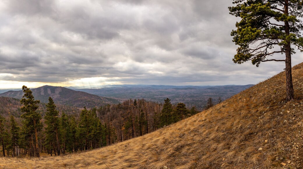 Beautiful view from Egoza mountain, Chelyabinsk region, South Ural, Russia.