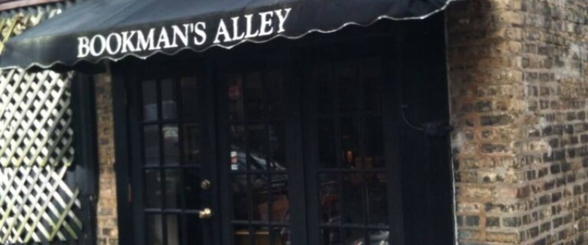 Go towards panera, past it and there is an alley where there are signs for this awesome used antique bookstore in Evanston, il!