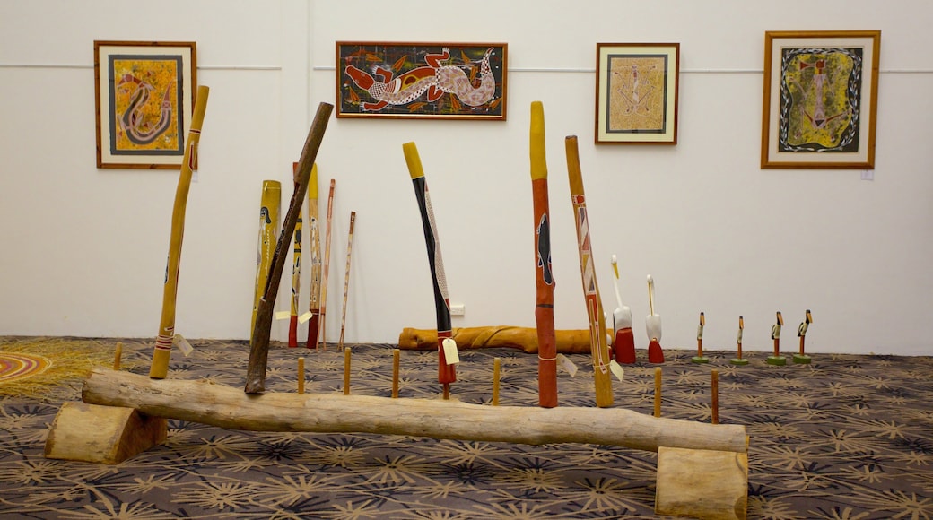 Jabiru som viser kunst