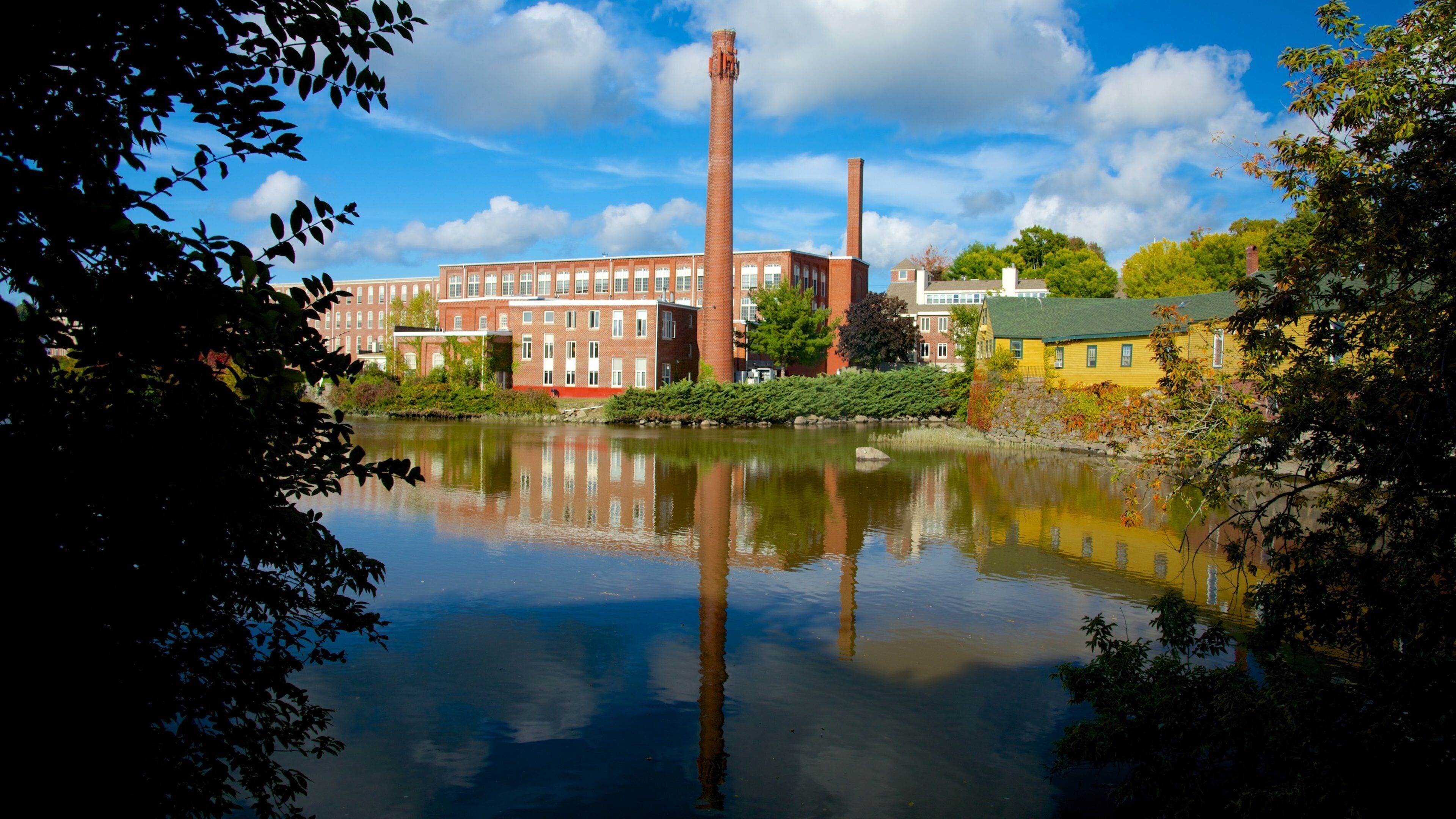 Exeter featuring a river or creek and industrial elements