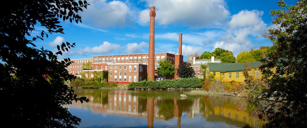 Exeter featuring industrial elements and a river or creek