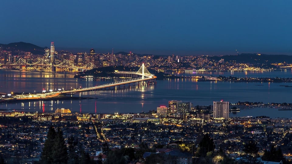 Fantastic view of San Francisco from Grizzly Peak in Berkeley.