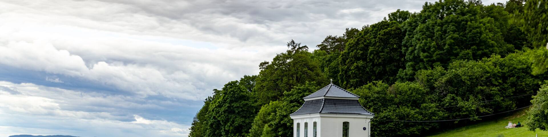 Hvervenbukta beach of Oslo Mosseveien Norway