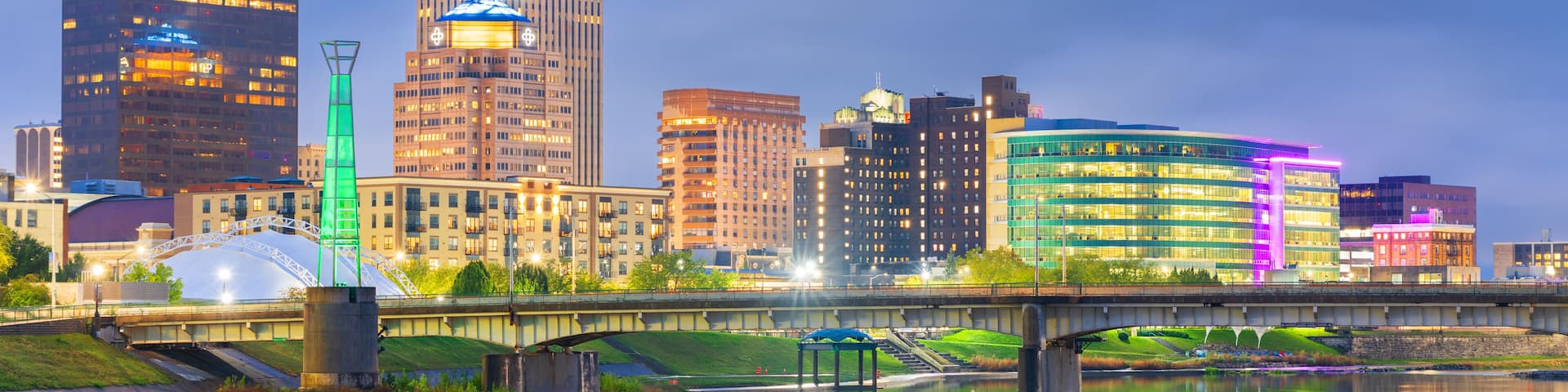Dayton, Ohio, USA Skyline on the Great Miami River