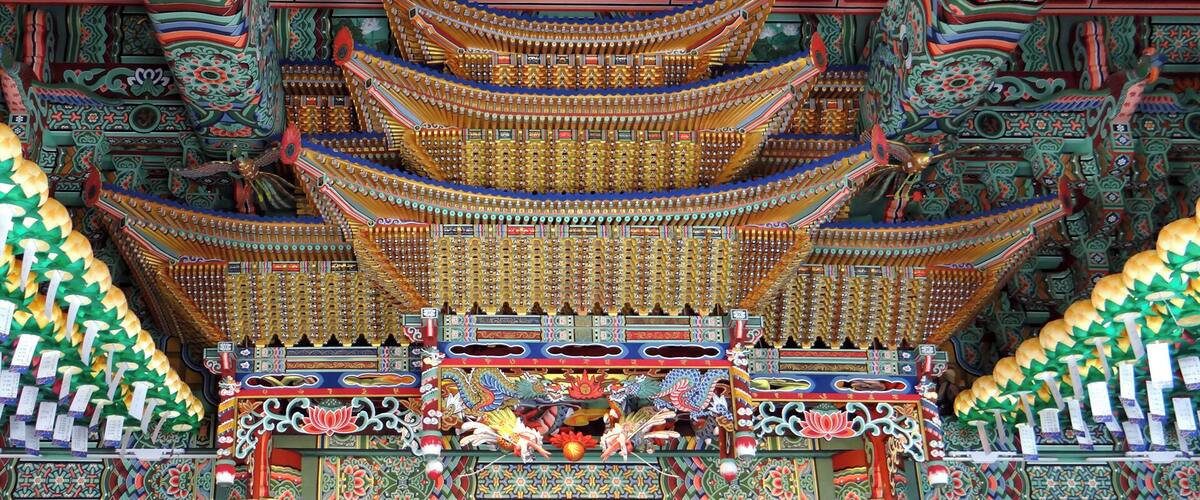 Jeokseoksa Daeungjeon (main Buddha hall) was extensively damaged by floods in I998 but was restored in 2005. Jeokseoksa Nokjodae - Jeokseoksa (Temple of Stone Piles) was originally called Jeongnyeonsa (Red Lotus Temple) and built concurrently with other two temples, Baengnyeonsa (White Lotus Temple) and Cheongnyeonsa (Blue Lotus Temple), in 416. Jeokseoksa is located under Nakjobong (peak) of Mount Goryeosan.