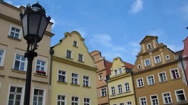 Looking up! at the colorful buildings in the town square of Jelenia GĂłra, Poland
#bestof5