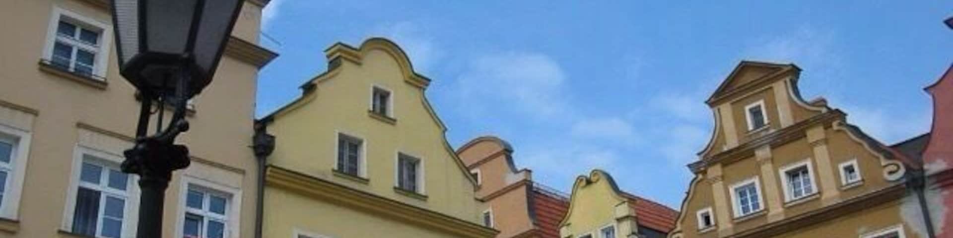 Looking up! at the colorful buildings in the town square of Jelenia Góra, Poland
#bestof5