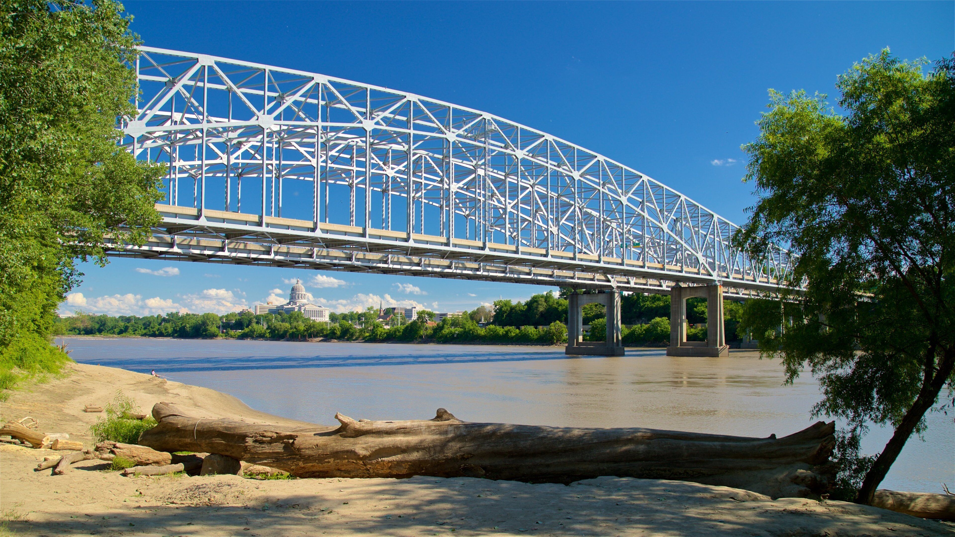 Jefferson City featuring a bridge and a river or creek