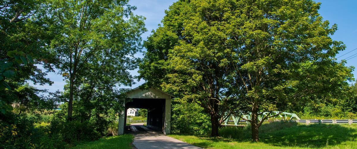 South Denmark Road Covered Bridge in Ashtabula County, Ohio