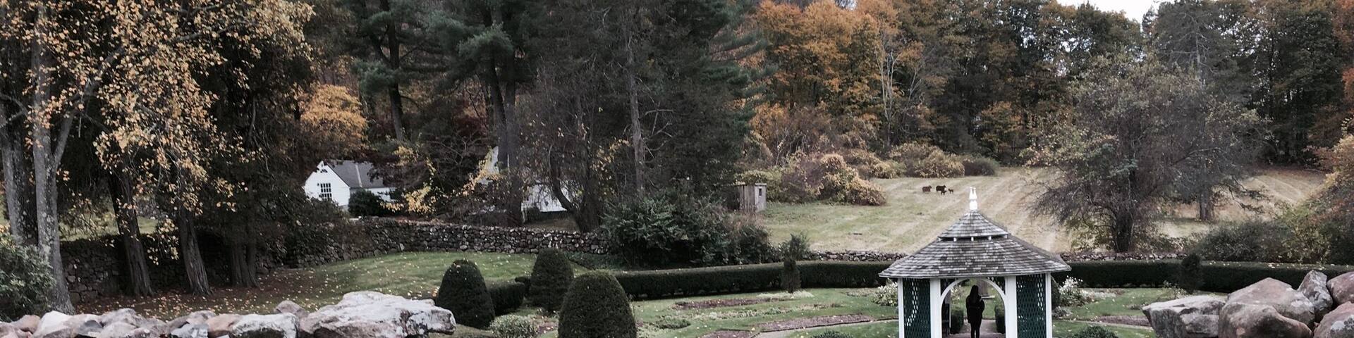 The Sunken Garden at Hill-Stead Museum in Farmington, CT.
What is remarkable about the estate is that the colonial revival home was designed by Theodate Pope Riddle and the art work was collected by her father. The impressionist masterpieces included Monet, Degas, Manet, Whistler, and Cassatt.