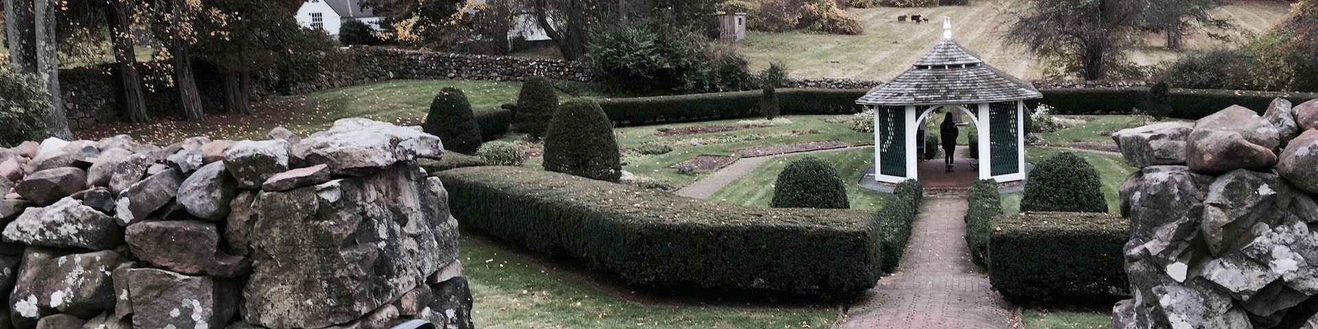 The Sunken Garden at Hill-Stead Museum in Farmington, CT.
What is remarkable about the estate is that the colonial revival home was designed by Theodate Pope Riddle and the art work was collected by her father. The impressionist masterpieces included Monet, Degas, Manet, Whistler, and Cassatt.